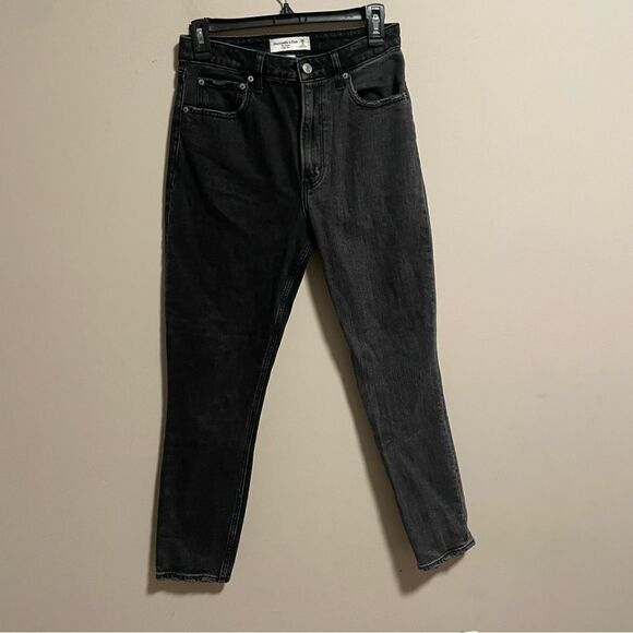 Abercrombie & Fitch Curve Love Skinny High Rise Two Tone Gray Black- Size 2 (26) - Picture 5 of 9